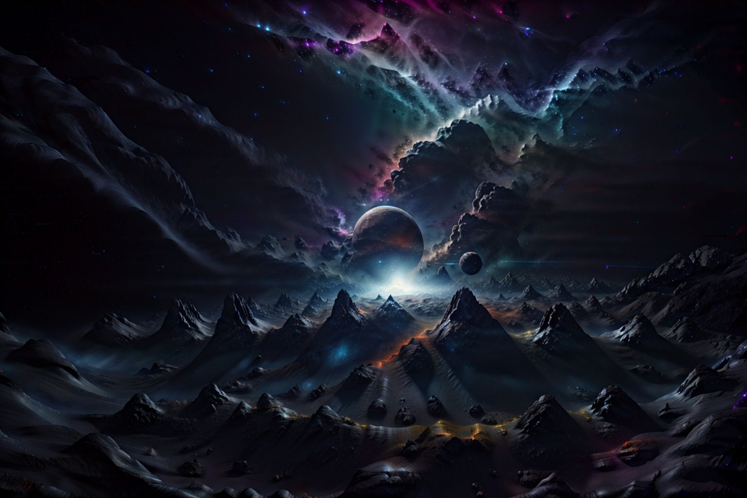 (8k, RAW photo, best quality, highres:1.2), (realistic, photo-realistic:1.37), stars, stars in the background, glint, [sparkle_background], flare, space, deep space, picturesque, blackhole, supermassive blackhole, twilight, [starry_background], bright white, bright blue, red, orange, cyan, yellow, purple, pink, green, azure, aerial_fireworks, constellation, constellation_print, dusk, dust, halftone_background, light_particles, sparkler, starry_background, telescope, twilight, ((black background, dark_background):1.5), Fraunhofer diffraction, (nebulae:1.5) ,Fire,Space,Real,Wearing sexy astrosuit,Universe,cities that live on the moon, <lora:EMS-23733-EMS:0.5>, <lora:EMS-14413-EMS:0.8>, <lora:EMS-23743-EMS:0.8>, <lora:EMS-13350-EMS:0.6>