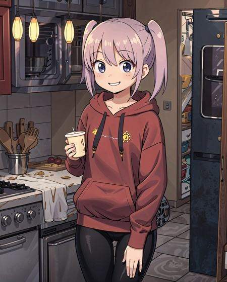 girl,  eating,  kitchen on Tensor.Art