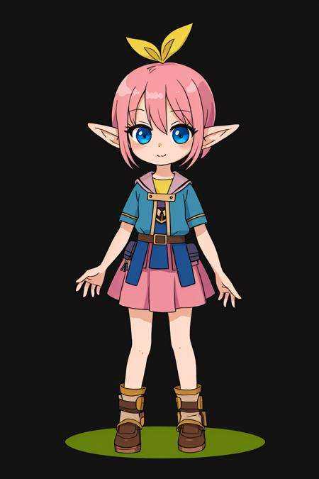 a kawaii elf,  text,  love on Tensor.Art