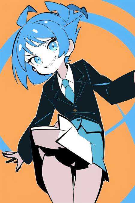 1girl,  blue hair,  short hair on Tensor.Art