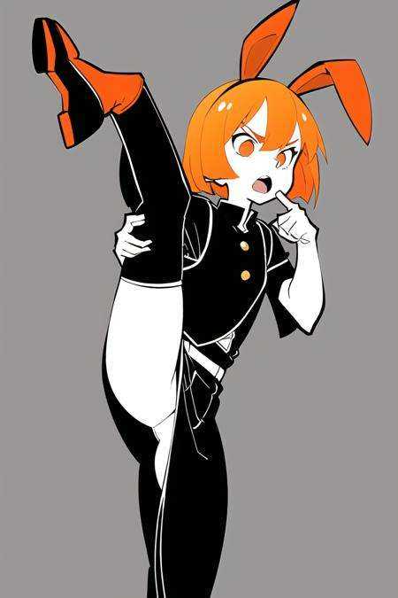 1girl,  bob cut,  orange hair on Tensor.Art