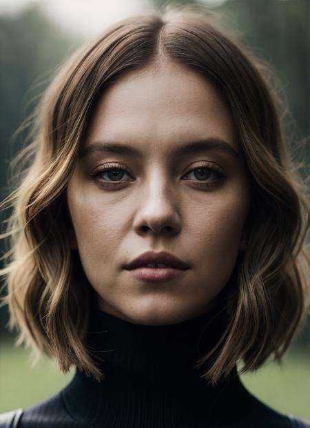 A stunning intricate full color portrait of ,  wearing a black turtleneck,  epic character composition on Tensor.Art