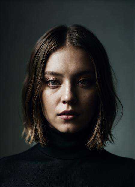 A stunning intricate full color portrait of ,  wearing a black turtleneck,  epic character composition on Tensor.Art