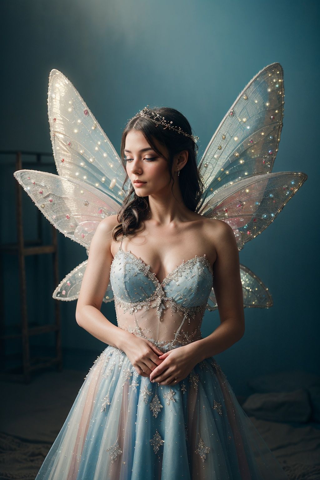 (((Fairy))),  Story,  bride posing under a fairy tale on Tensor.Art