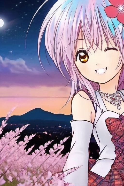 masterpiece, best quality,
1girl, (colorful),(finely detailed beautiful eyes and detailed face),cinematic lighting,bust shot,extremely detailed CG unity 8k wallpaper,white hair,solo,smile,intricate skirt,((flying petal)),(Flowery meadow)
sky, cloudy_sky, building, moonlight, moon, night, (dark theme:1.3), light, fantasy,yameng