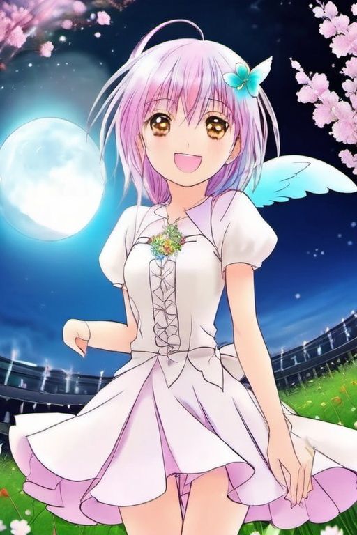 masterpiece, best quality,
1girl, (colorful),(finely detailed beautiful eyes and detailed face),cinematic lighting,bust shot,extremely detailed CG unity 8k wallpaper,white hair,solo,smile,intricate skirt,((flying petal)),(Flowery meadow)
sky, cloudy_sky, building, moonlight, moon, night, (dark theme:1.3), light, fantasy,yameng
