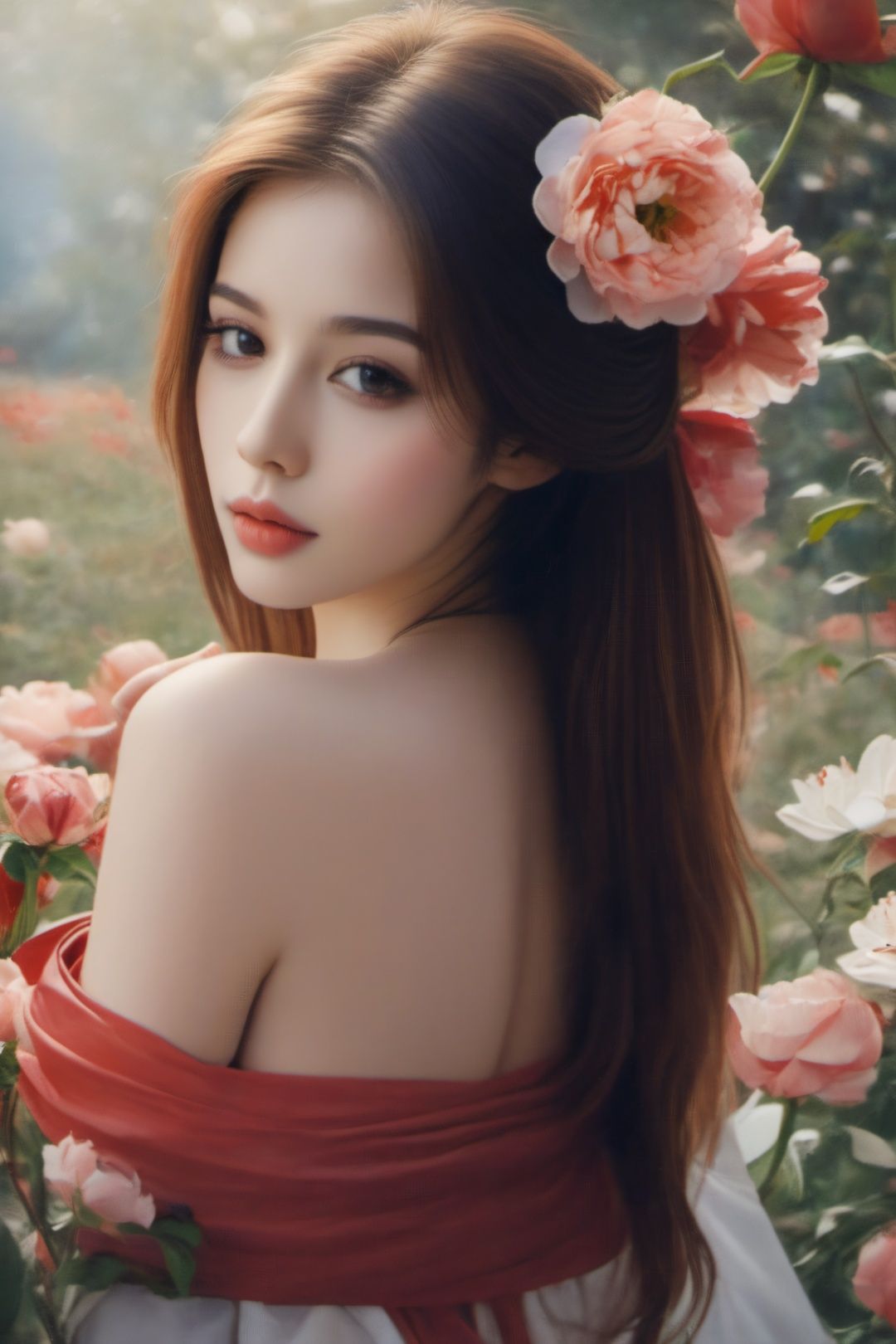 1girl,A beautiful flower or woman,KCW