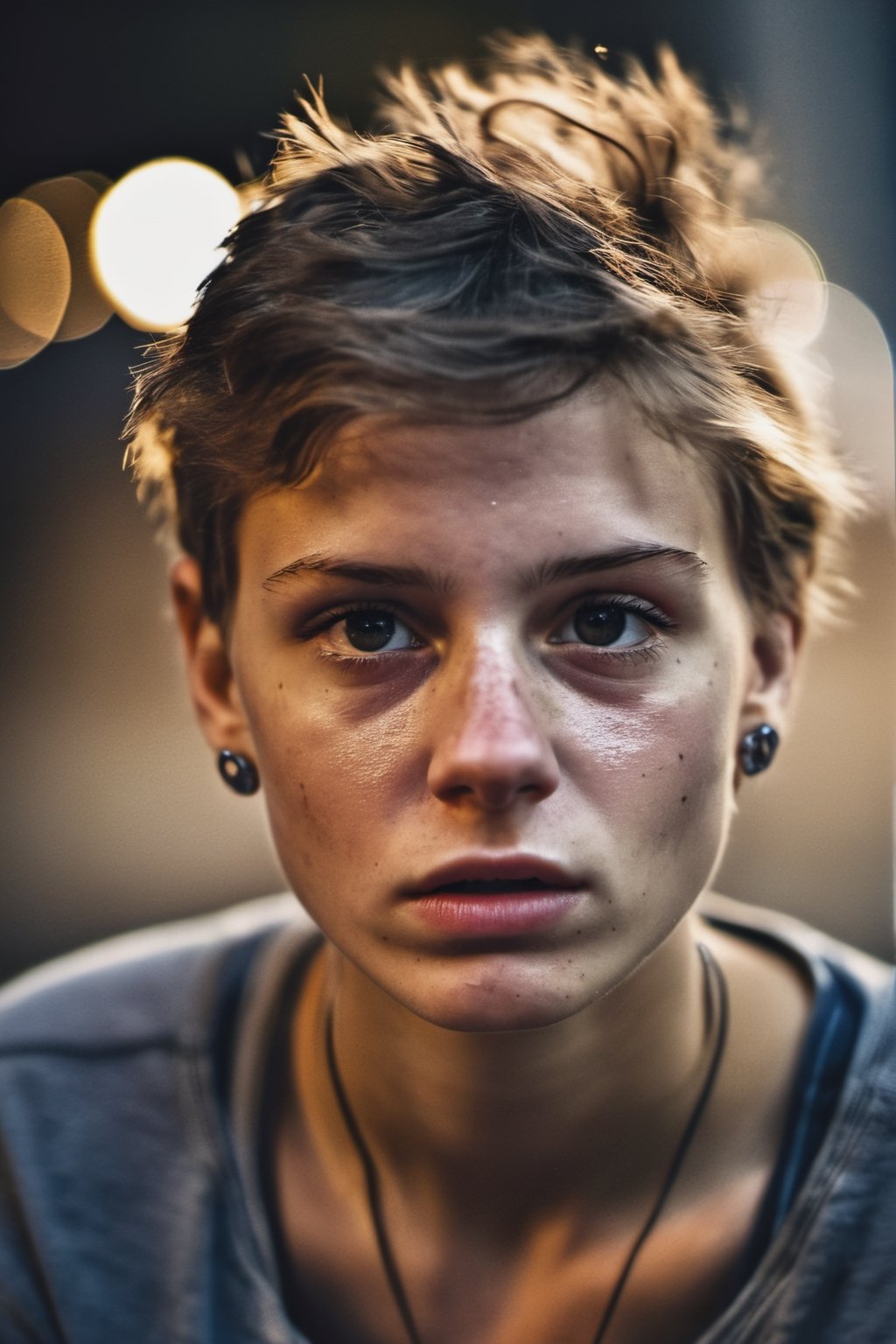 ******* photo,  young attractive (czech) Cringing Posture ,  earrings on Tensor.Art