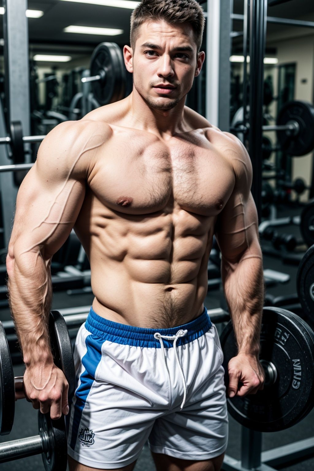 muscle man in the gym on Tensor.Art