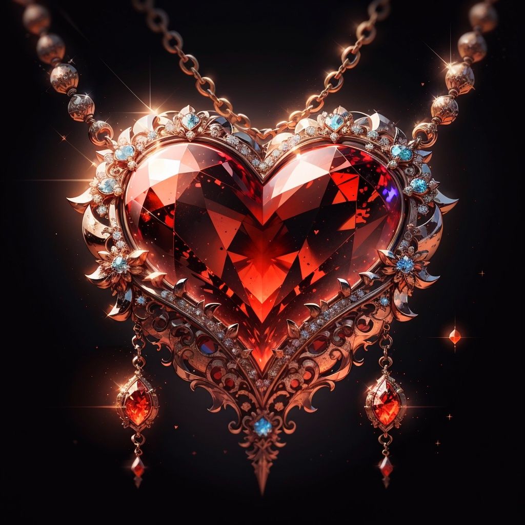nijinecklace,necklace,no humans, black background, chain, heart, still life, sparkle, gem, broken, simple background