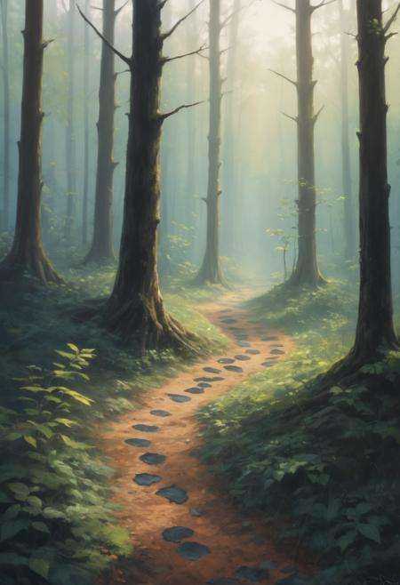 Irritated "Footprints on the forest floor,  a dance with nature's symphony,  harmonizing our steps with the earth's rhythm...