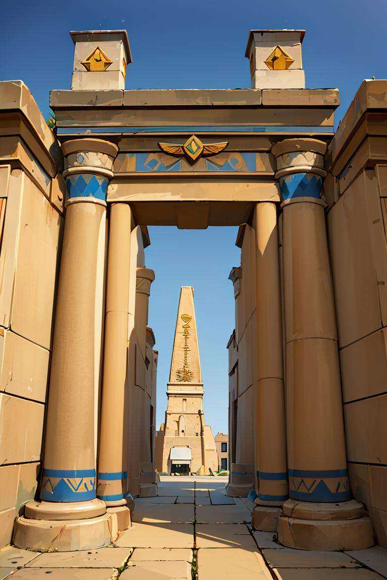 ((masterpiece,best quality)), absurdres, <lora:Building_Egyptian:0.8>, Building_Egyptian