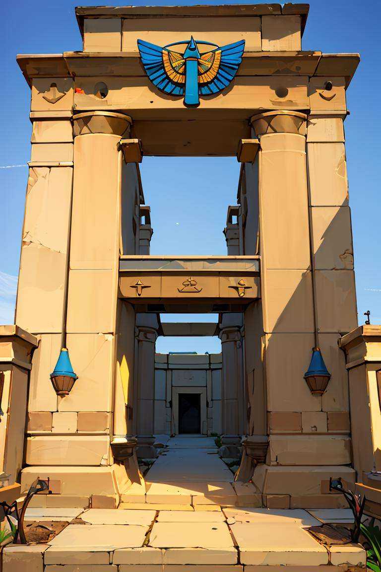 ((masterpiece,best quality)), absurdres, <lora:Building_Egyptian:0.8>, Building_Egyptian