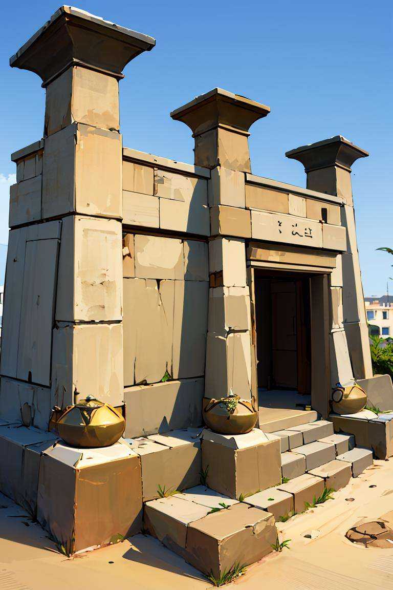 ((masterpiece,best quality)), absurdres, <lora:Building_Egyptian:0.8>, Building_Egyptian