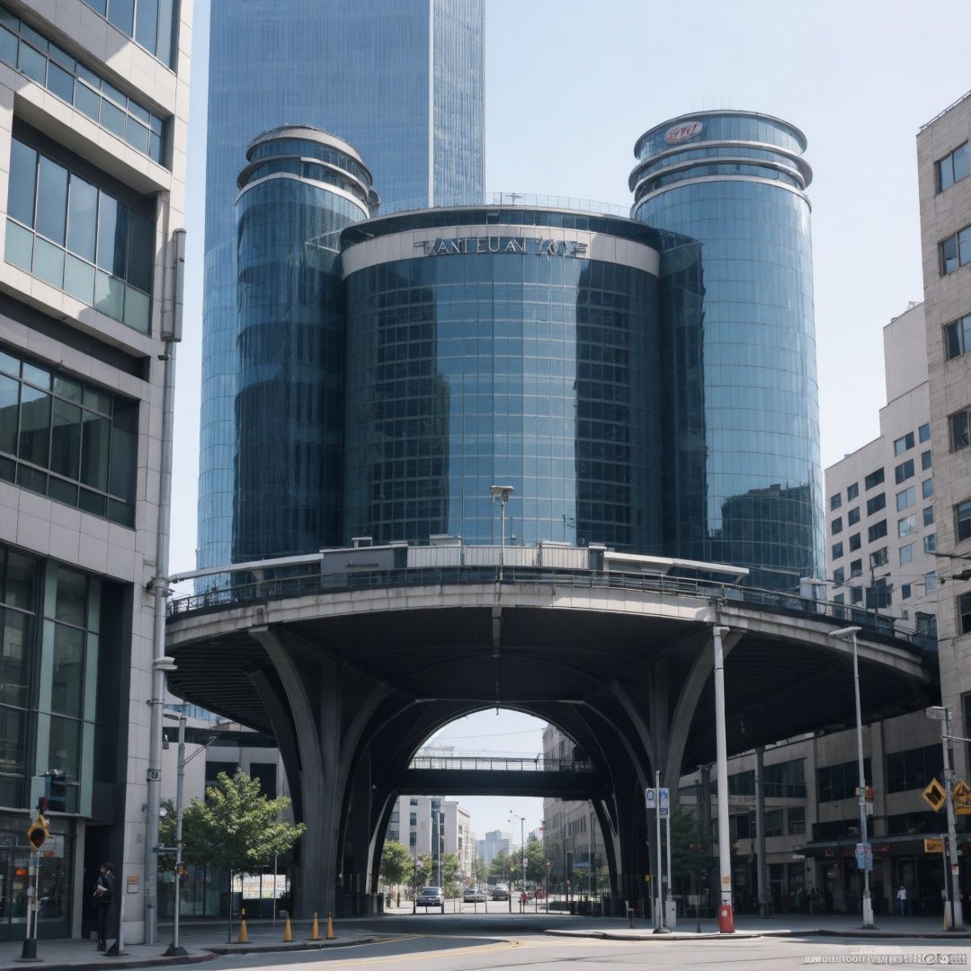 a landmark building filled with a sense of technology,large area curved structure,