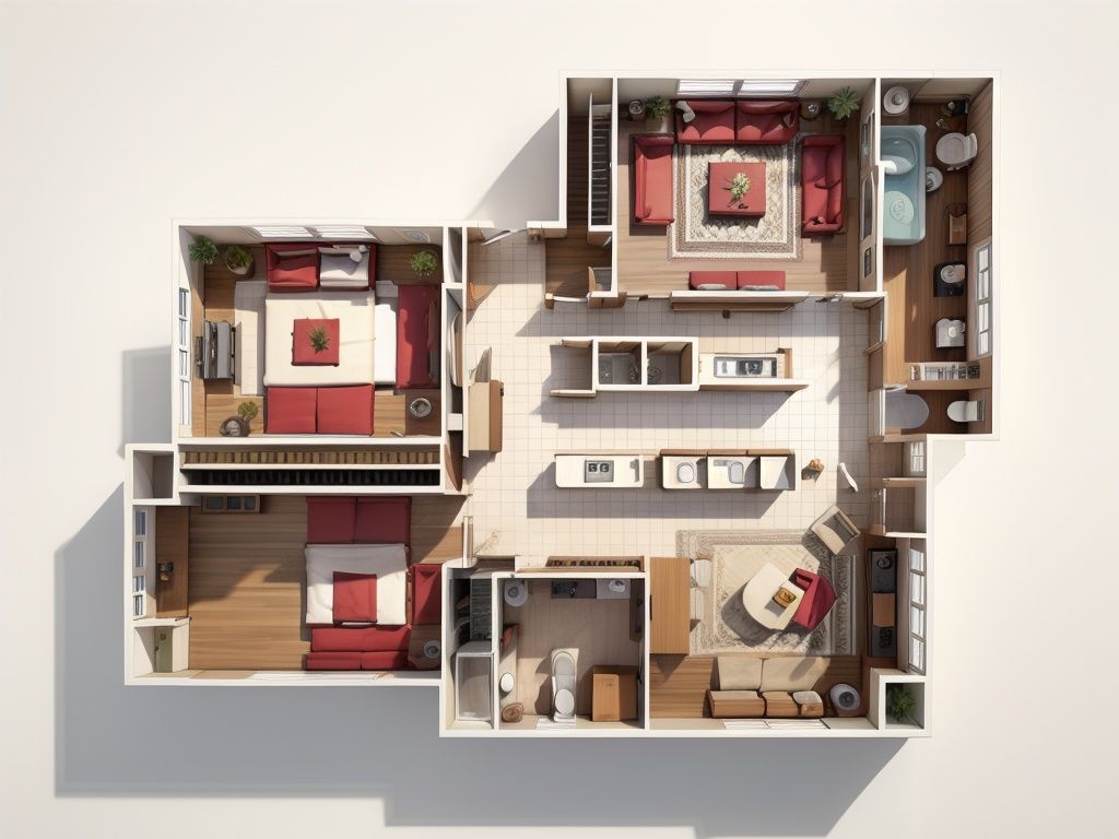 <lora:CPNK_Heige:0.6>,CPNK,Rendering floor plan of the apartment layout,top view,(masterpiece),(best quality),(Solid background:1.3),Details,Solid background,, masterpiece, best quality,
