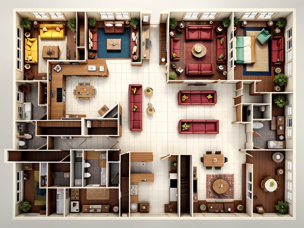 <lora:CPNK-000009:0.6>,CPNK,Rendering floor plan of the apartment layout,top view,(masterpiece),(best quality),(Solid background:1.3),Details,Solid background,
