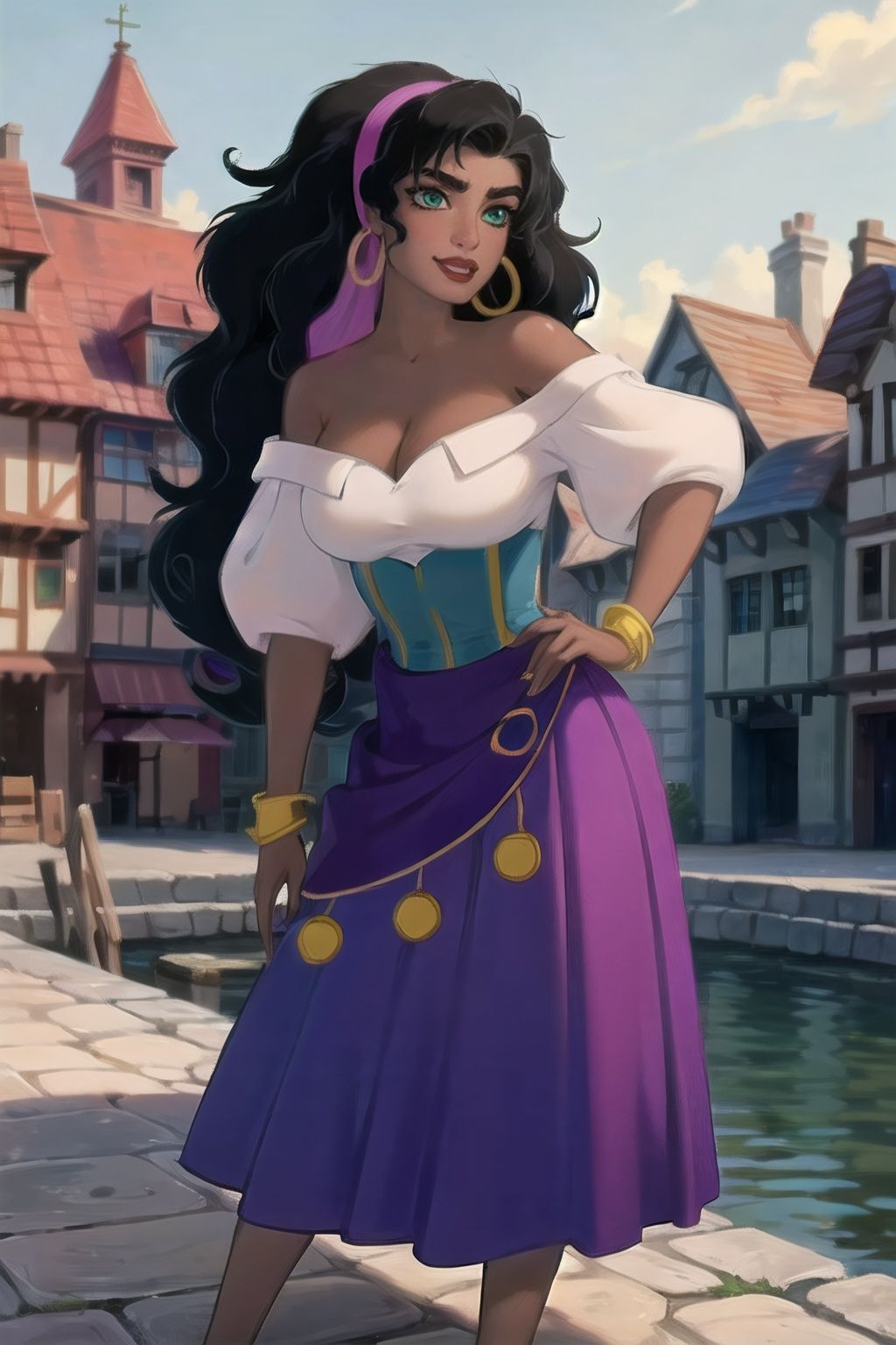 Esmeralda_aiwaifu,  aiwaifu,  curly hair on Tensor.Art