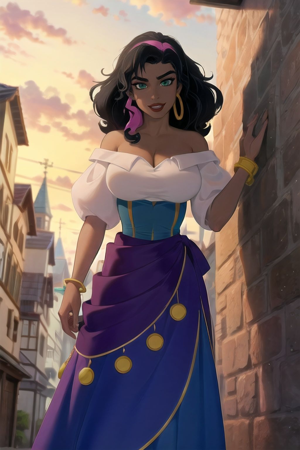 Esmeralda_aiwaifu,  aiwaifu,  curly hair on Tensor.Art