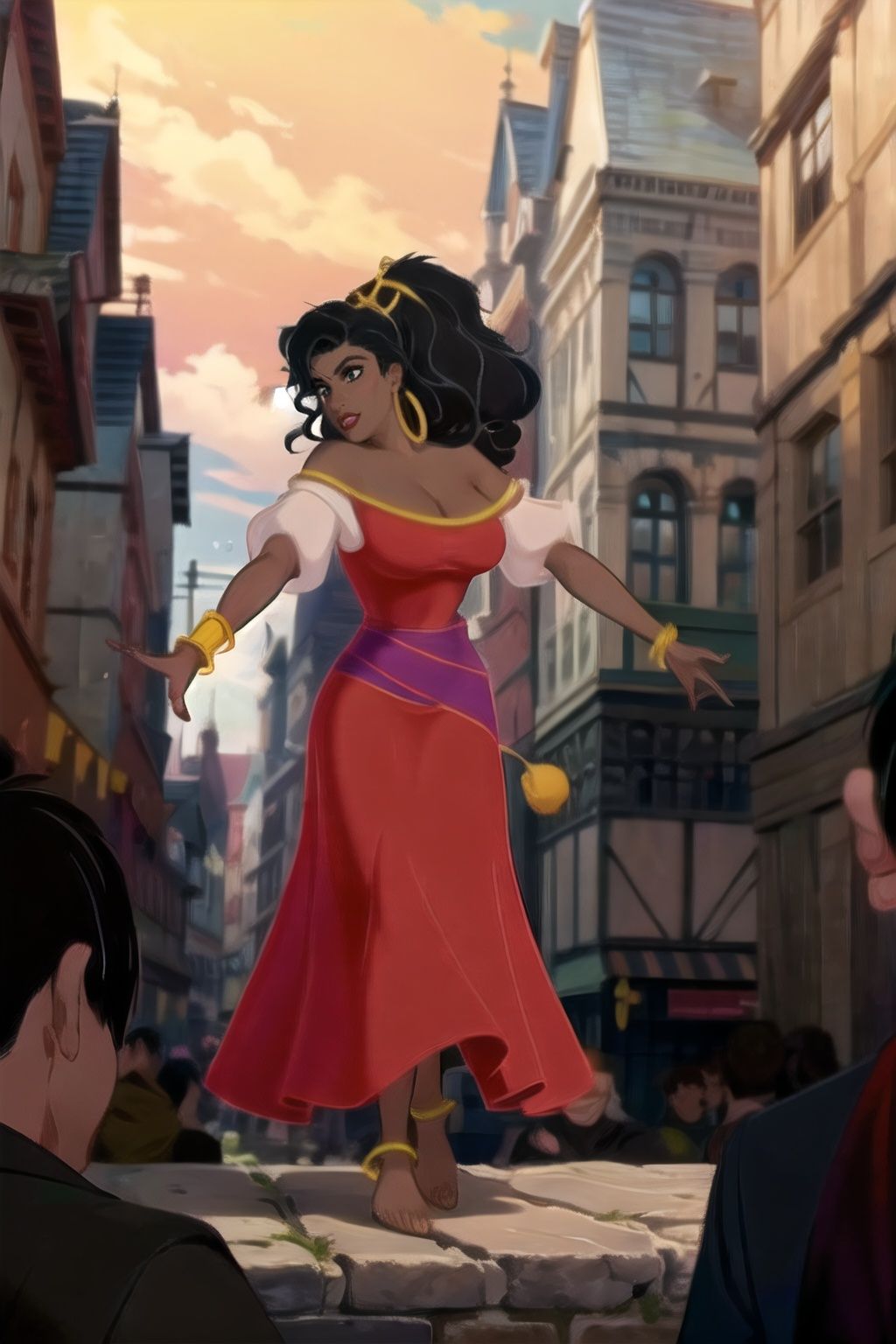 Esmeralda_gypsy_aiwaifu,  dark skin,  jewelry on Tensor.Art