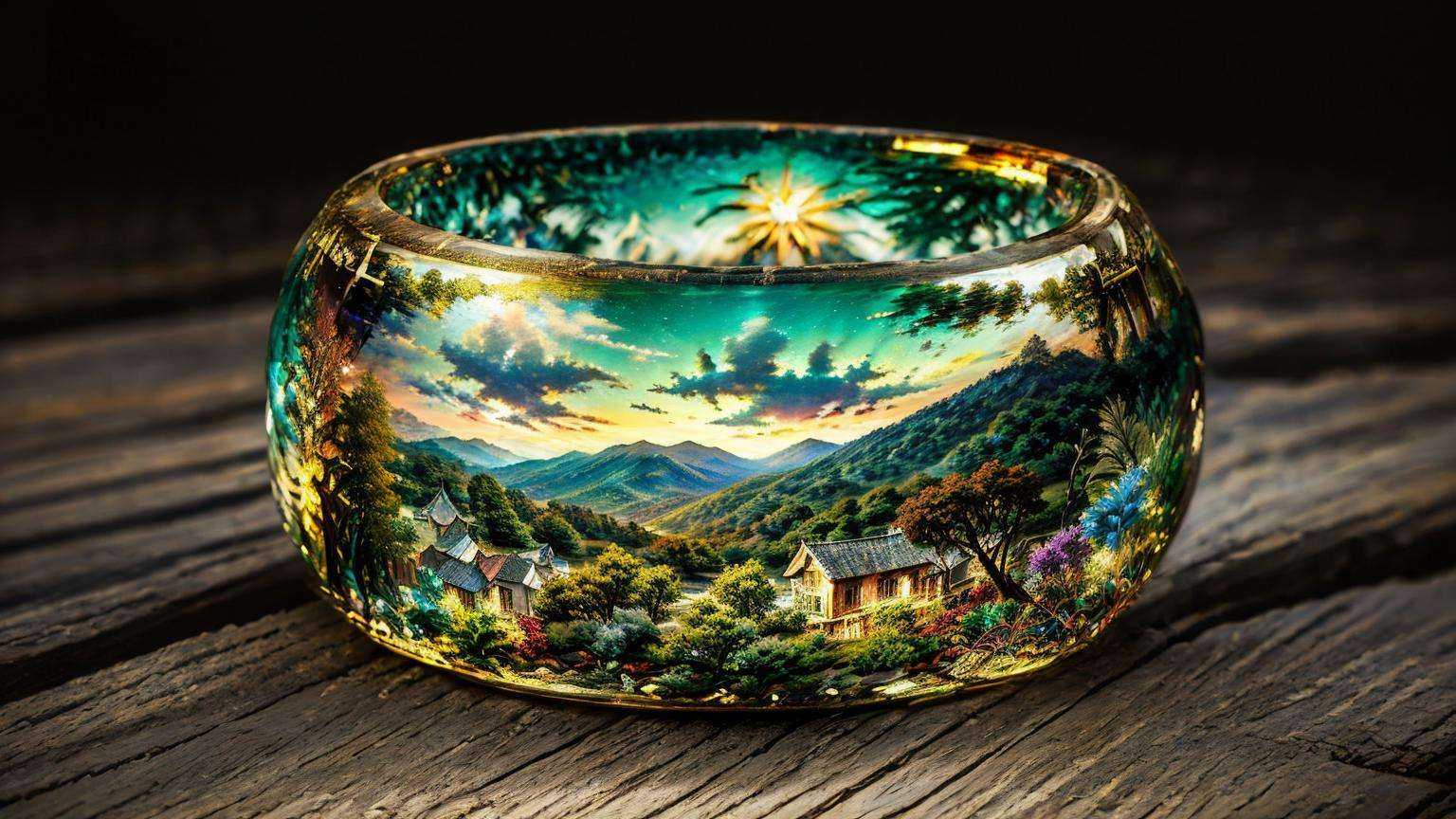(ring:1.3), glass. Art, masterpiece, best quality, landscape, <lora:RingArt_Sora:0.8>, (style of Delphin Enjolras:1.3)
(masterpiece, best quality:1.5), 
Pork pie hat, The Appalachian Trail, Stars in the sky, 