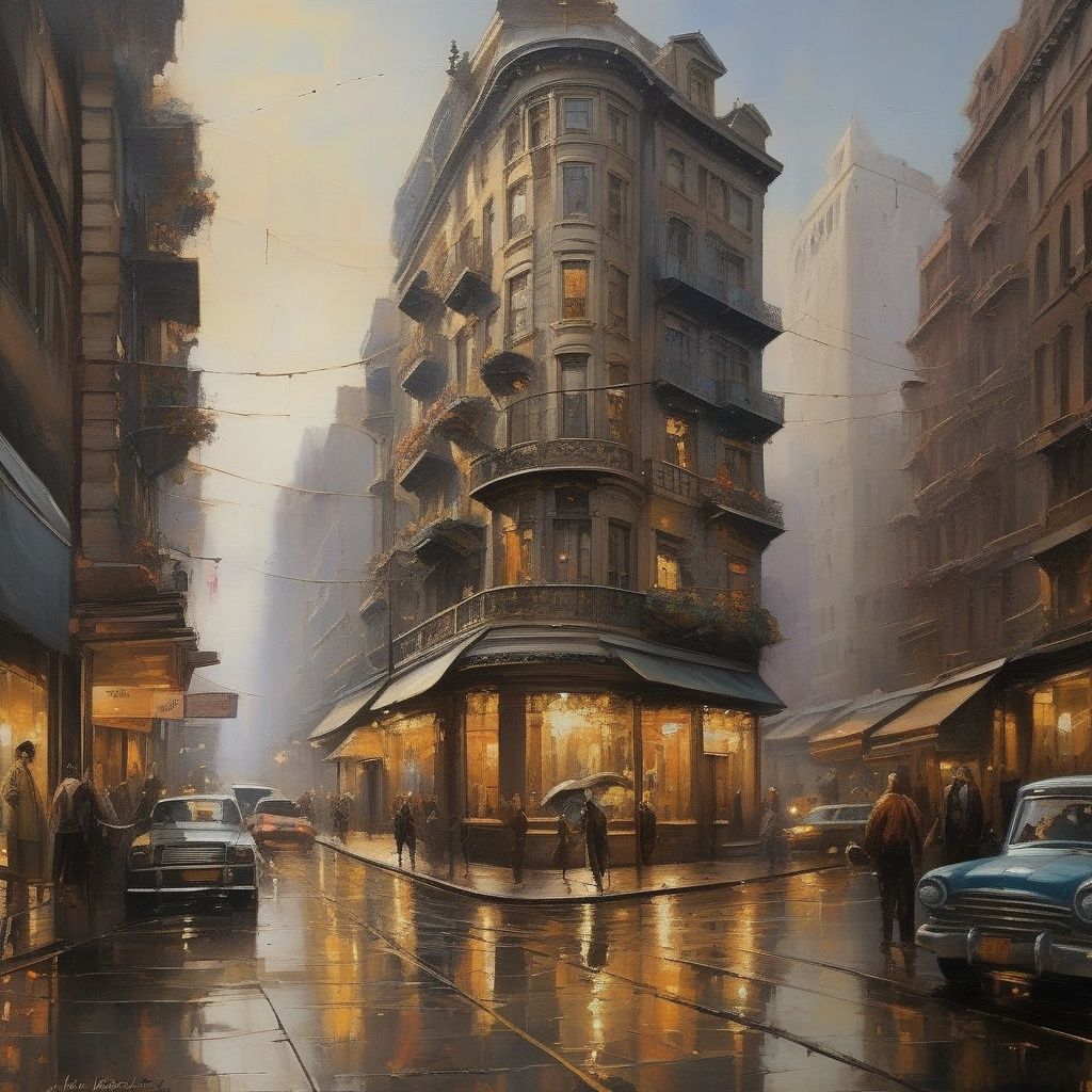 (best quality) (masterpiece), (highly detailed), The girl in the cityscape is a symbol of beauty and strength in the face of adversity, a testament to the power of the human spirit to persevere amidst the tumult of a busy city. Her presence is a reminder that even in the midst of chaos, we can find moments of stillness and reflection that help us to stay centered and focused. <lora:zyny:0.7>