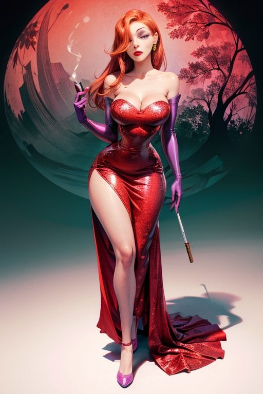 surreal,  CARTOON_jessica_rabbit_aiwaifu,  aiwaifu on Tensor.Art