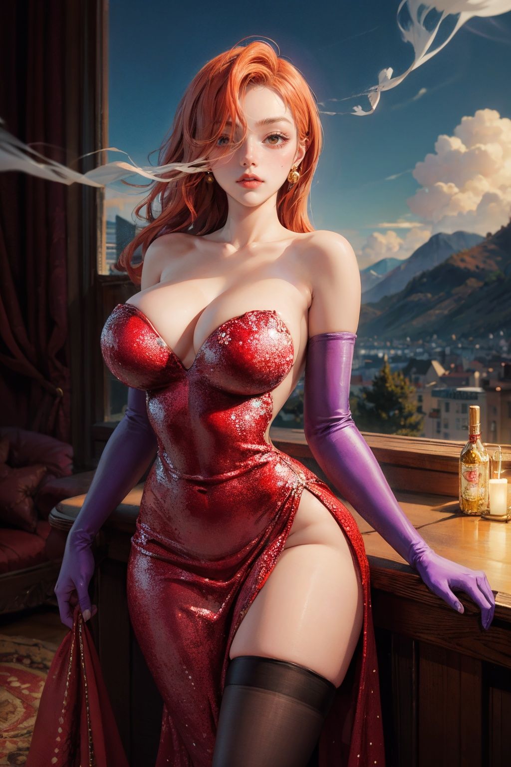 surreal,  CARTOON_jessica_rabbit_aiwaifu,  aiwaifu on Tensor.Art