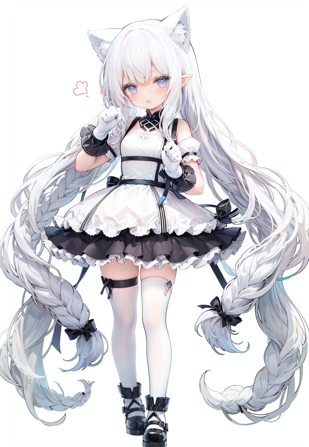 1girl,  white_gloves,  braid on Tensor.Art