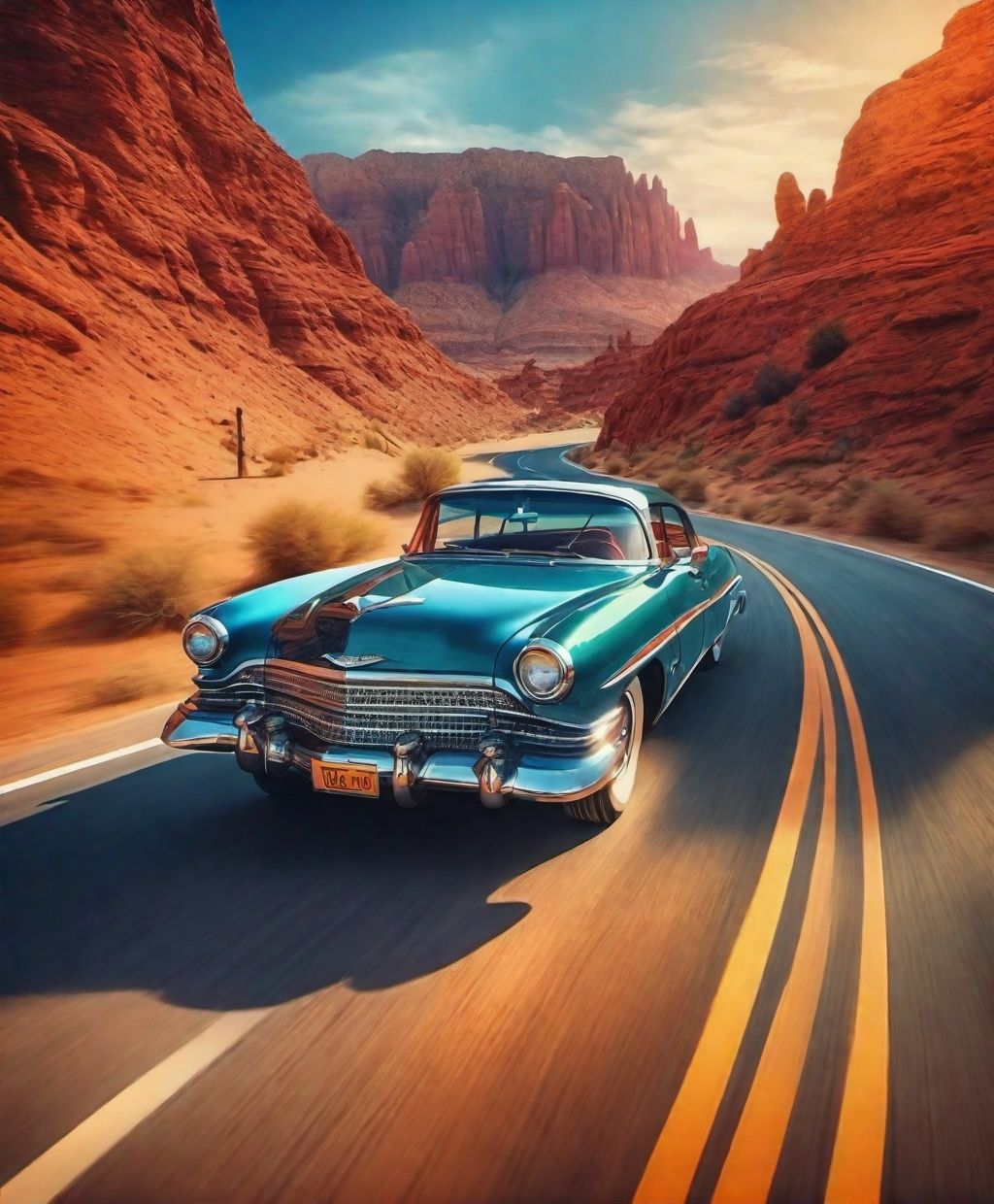 roadtrip,  rich colors,  realistic style on Tensor.Art
