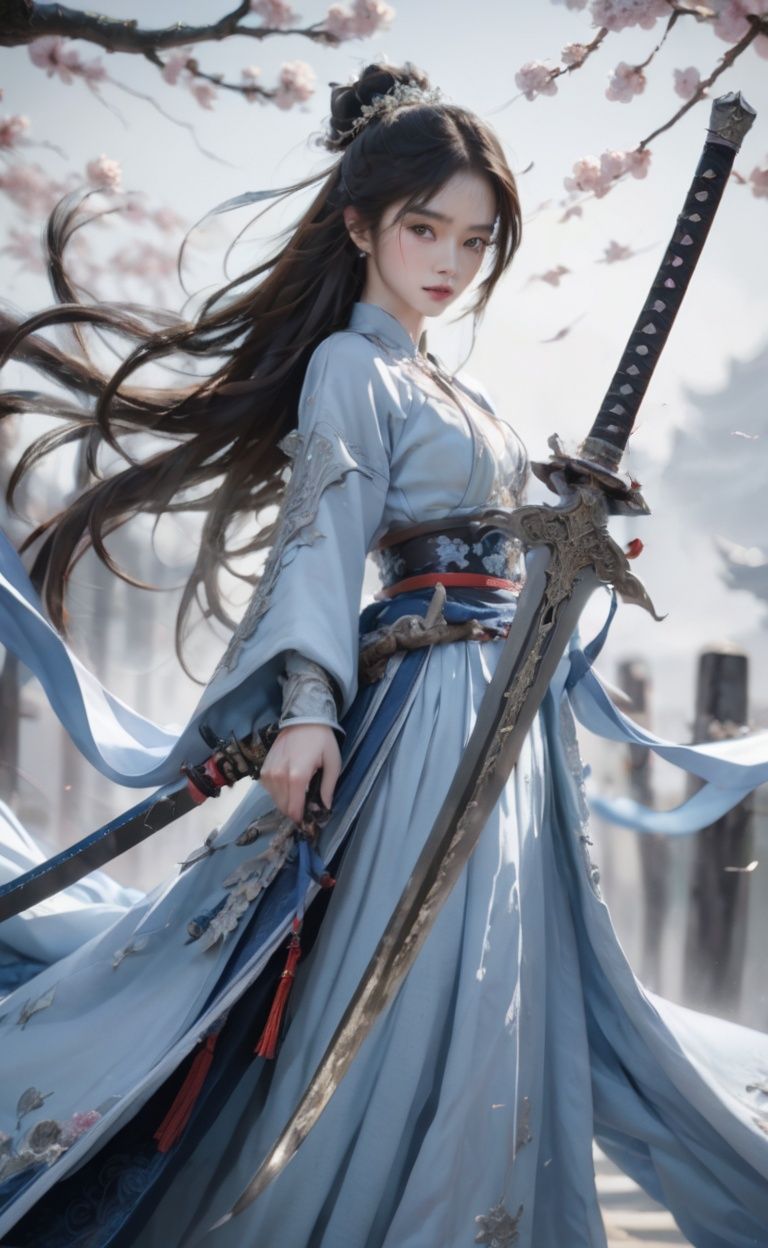 jianjue,wanjianguizong,16k,masterpiece,textured skin,multiple swords,embellished costume,Award winning photos, extremely detailed, stunning, intricate details, absurd, highly detailed woman, extremely detailed eyes and face, dazzling red eyes, detailed clothing,(detailed clothing, tightly holding sword in hand:1.5), <lora:EMS-25400-EMS:0.7>, <lora:EMS-15791-EMS:0.2>, <lora:EMS-21302-EMS:0.2>