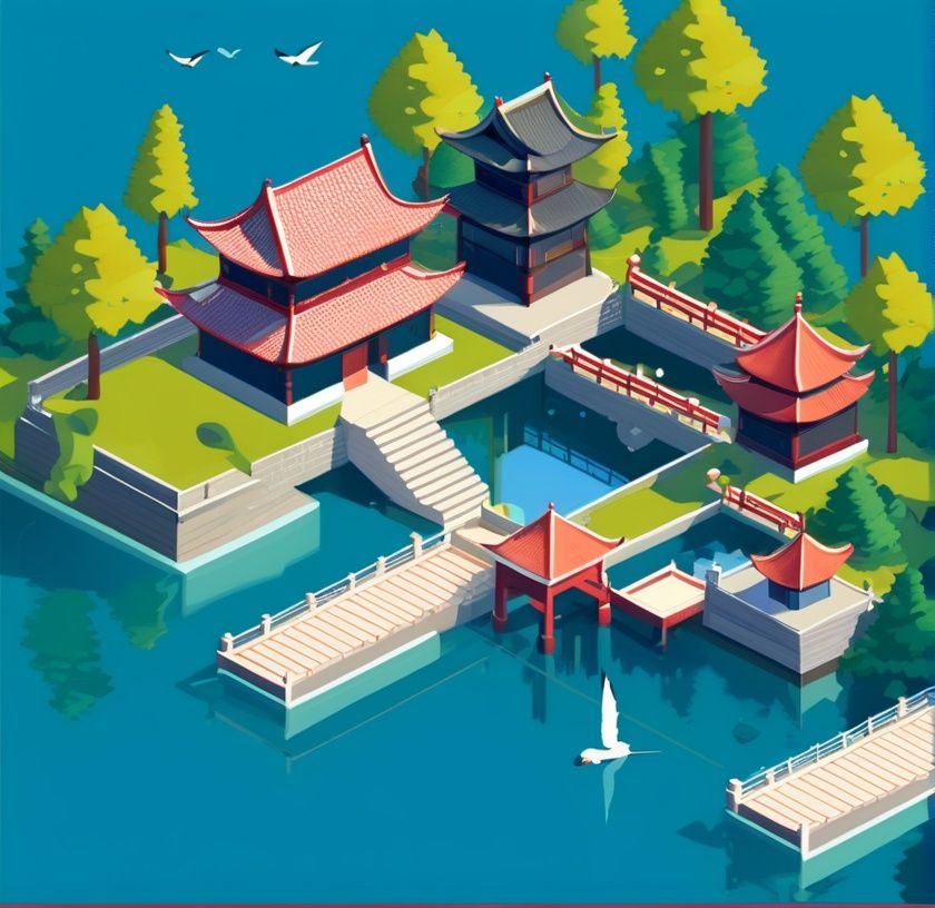 isometric,  bird,  isometric building on Tensor.Art