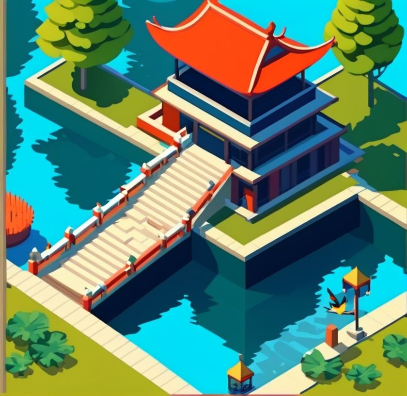 isometric,  bird,  isometric building on Tensor.Art