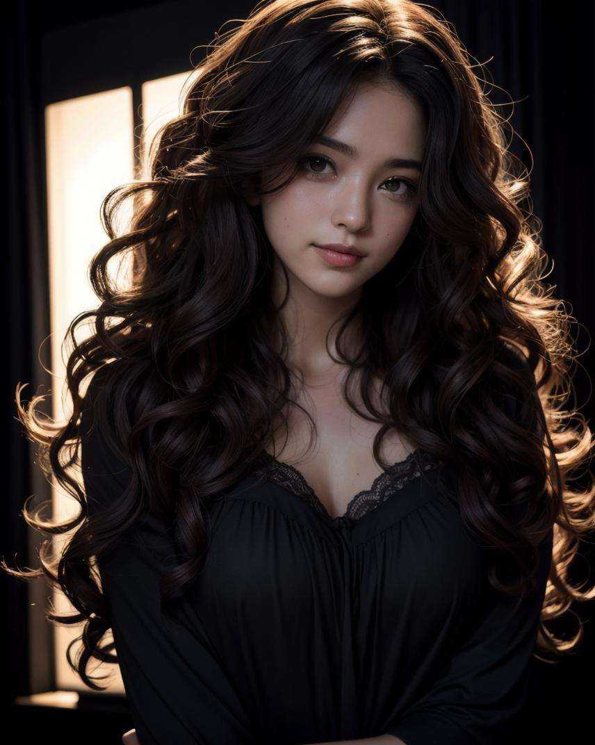 1girl,  smirk,  curly hair on Tensor.Art