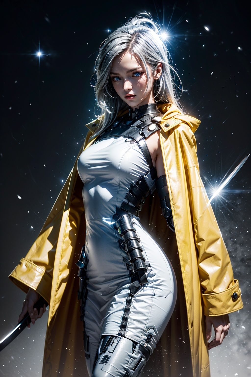 1woman,  ,  feminine mechanical armor body on Tensor.Art