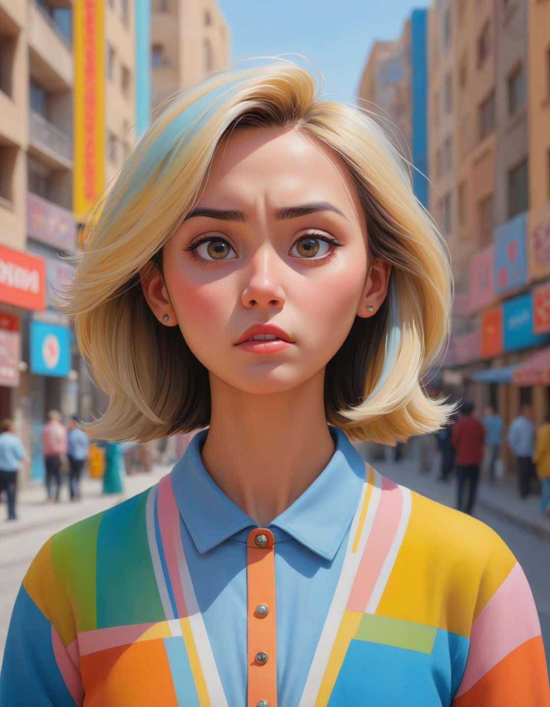 confused,  looking around scared ,  pastel painting style on Tensor.Art