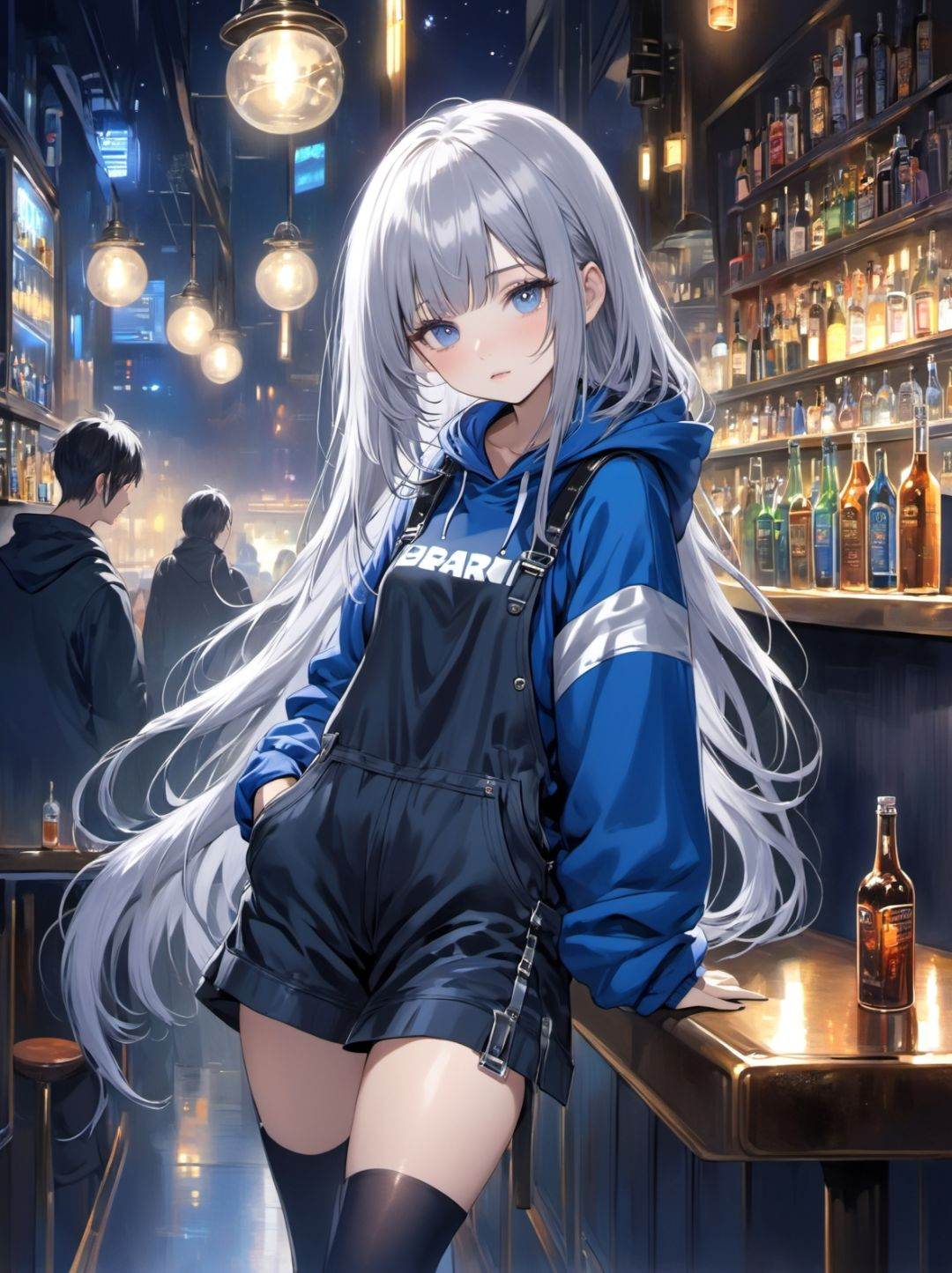 1girl,  silver hair,  very long hair on Tensor.Art