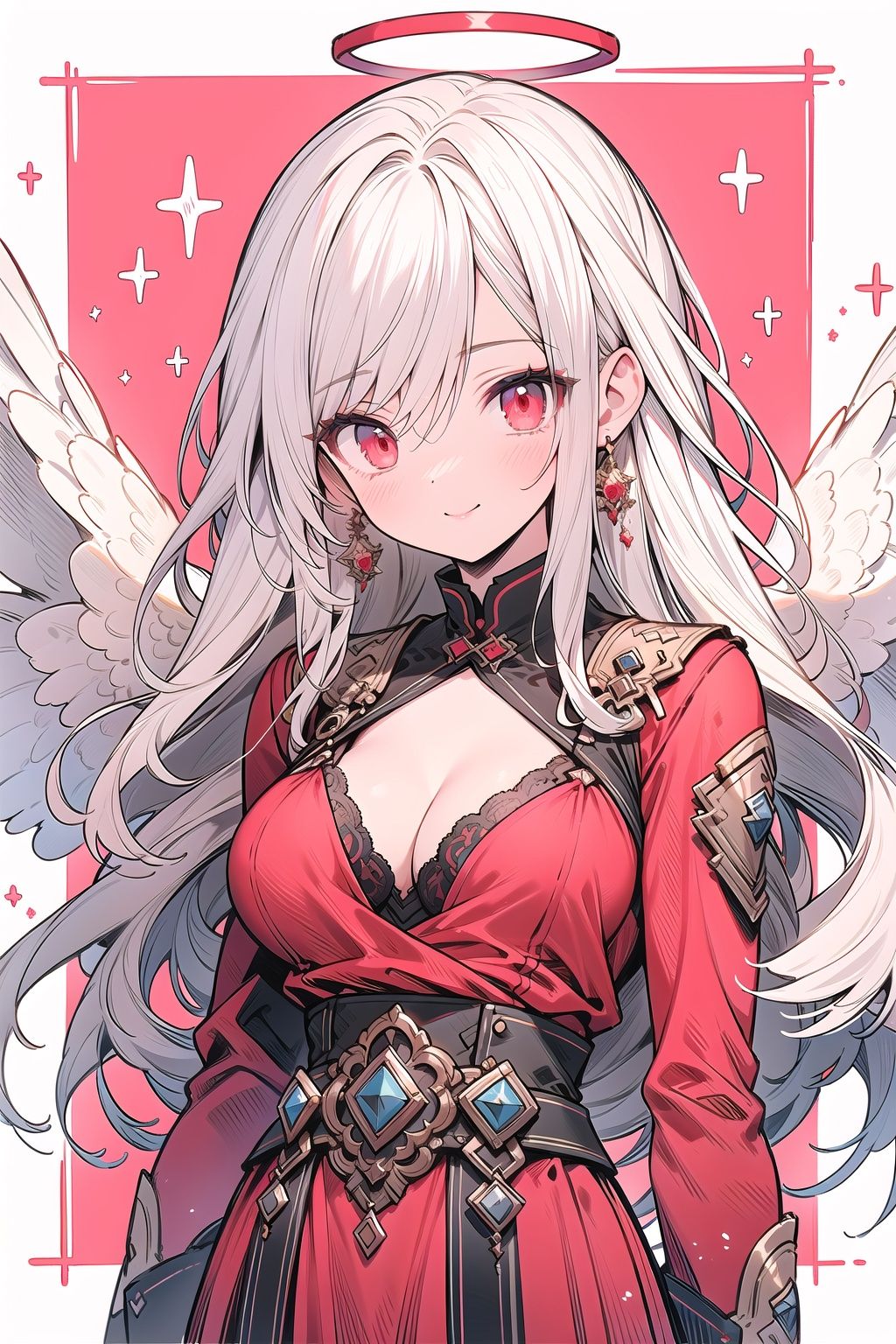 :),  large breasts,  Fantasy costume on Tensor.Art
