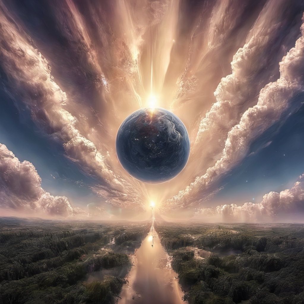 no humans, scenery, sky, star (sky), cloud, space, planet <lora:kela3:1>