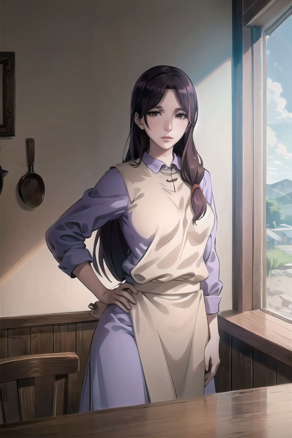okasan_Garo_aiwaifu,  brown eyes,  shirt on Tensor.Art