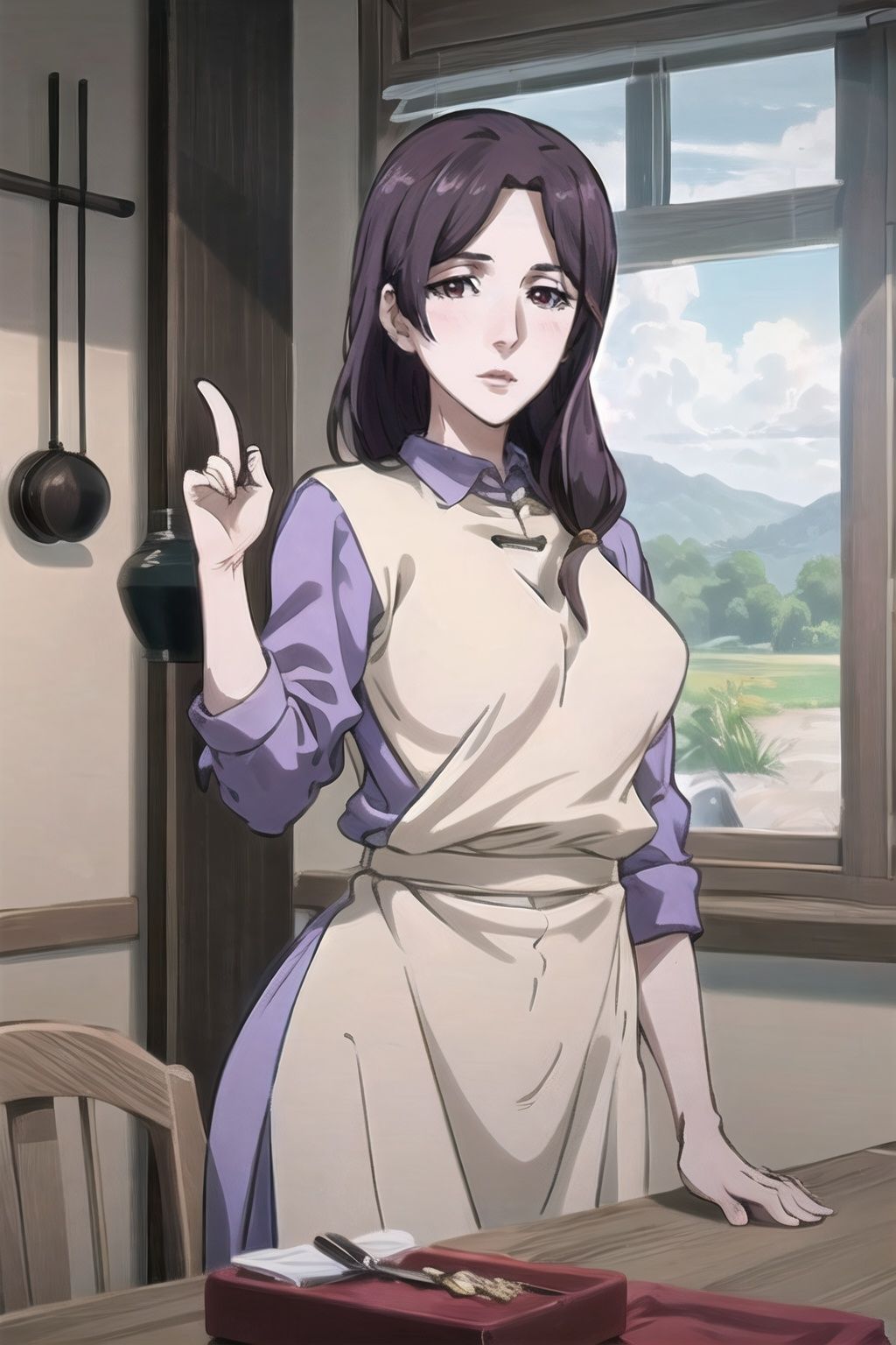 okasan_Garo_aiwaifu,  brown eyes,  shirt on Tensor.Art
