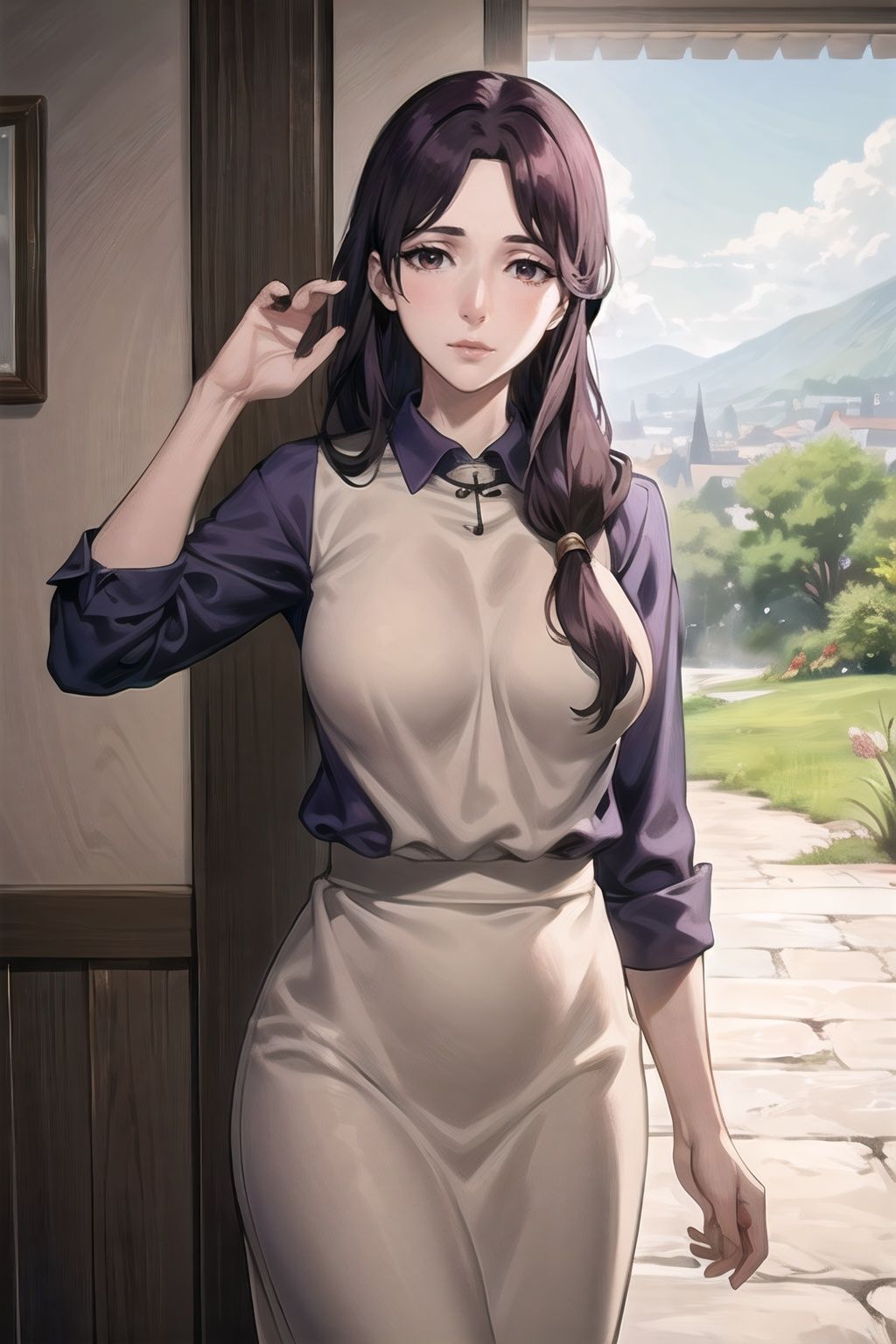 okasan_Garo_aiwaifu,  brown eyes,  shirt on Tensor.Art