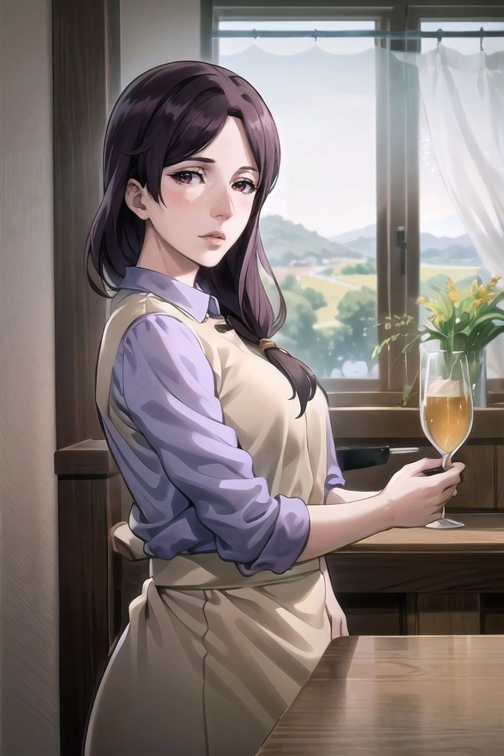 okasan_Garo_aiwaifu,  brown eyes,  shirt on Tensor.Art