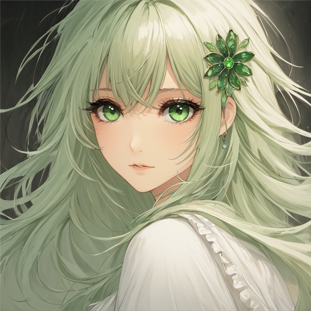 best quality,  masterpiece,  a lovely girl with green eyes by SKBJIJII on Tensor.Art