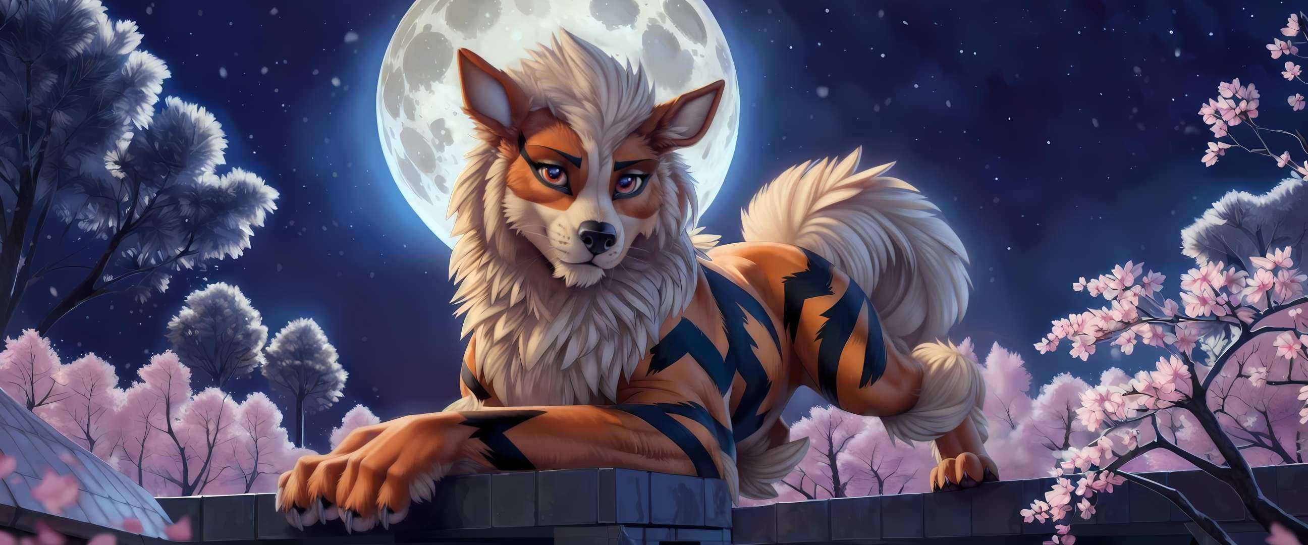 ((solo)),  arcanine,  feral on Tensor.Art
