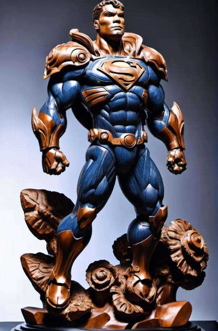 of (((Gritty Cyborg Superman),  ,  . His cybernetic enhancements are visible on Tensor.Art