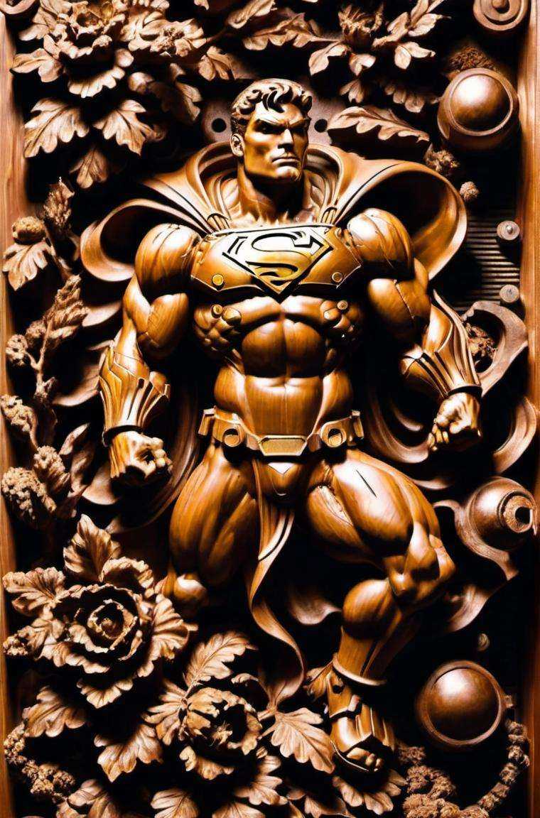 of (((Gritty Cyborg Superman),  ,  . His cybernetic enhancements are visible on Tensor.Art
