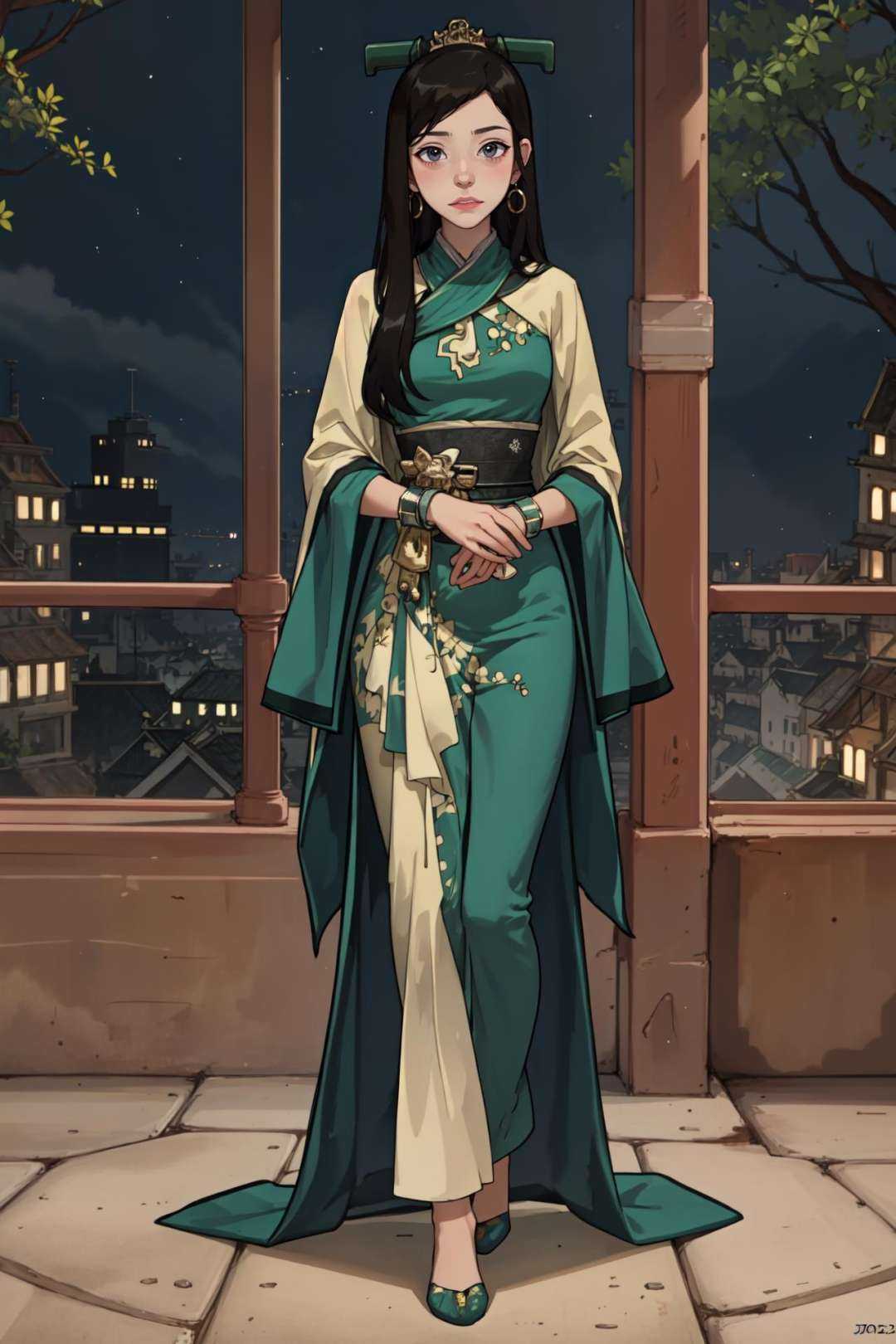 JooDee,  luxury fashion clothes,  standing on Tensor.Art