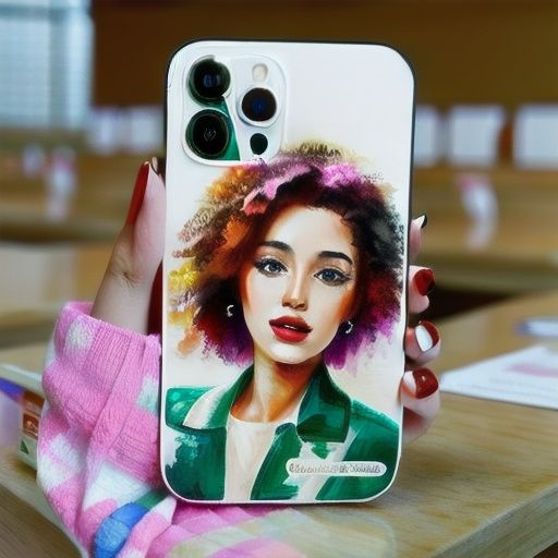1girl holding iphone,  iphone15pro on Tensor.Art