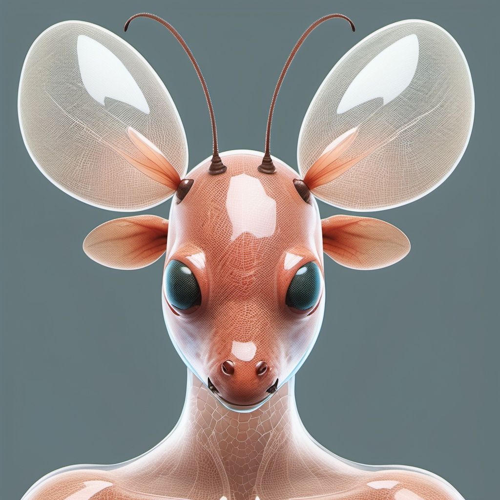 skin covered in, masterwork Pastels artwork, Glamorous Giant ant, Cel shaded, halftone texture, clean background  <lora:transparentskin:1>
